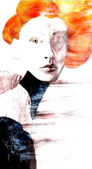 Illustration Frau mit rotem Haar